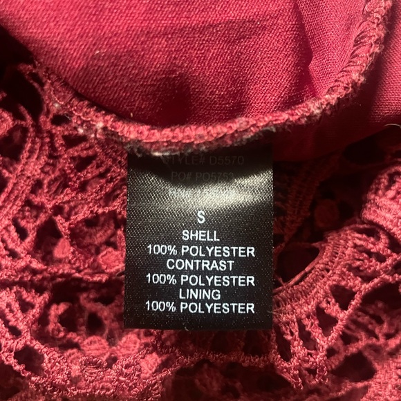 Lena red crochet lace maxi dress, size S - Picture 11 of 11